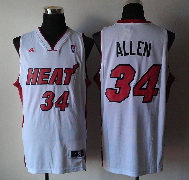  NBA Miami Heat 34 Ray Allen New Revolution 30 Swingman Home White Jersey